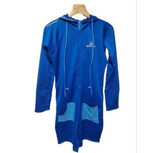 Aquafit Shorty Wetsuit With Hood and Pockets Womens Medium Brand New In Bag Blue